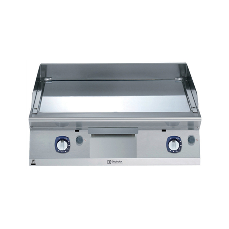 371038 Gas Fry top smooth + chrome plate 800mm